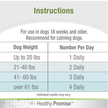 Load image into Gallery viewer, Fourpaws Healthypromise Dog Calmingsoftchews 90ct instructions