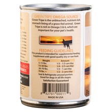 Load image into Gallery viewer, Tripett Green Beef Tripe, Duck and Salmon - feeding guide