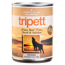 Load image into Gallery viewer, Tripett Green Beef Tripe, Duck and Salmon (12 oz)
